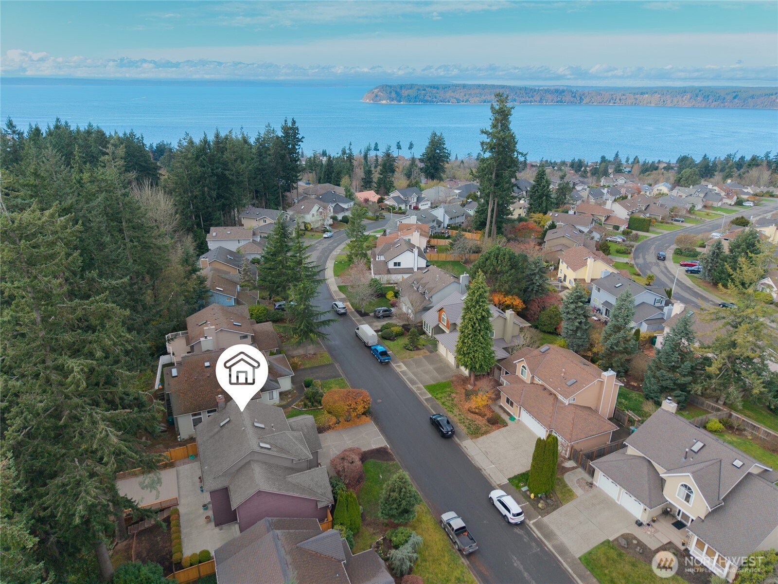 5824 111th Place Southwest Mukilteo, WA 98275 - Photo 32 of 38 an aerial view of a city with lots of residential buildings
