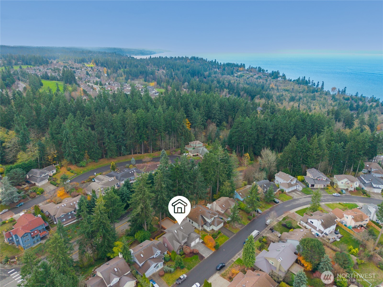 5824 111th Place Southwest Mukilteo, WA 98275 - Photo 33 of 38 an aerial view of a house with a garden