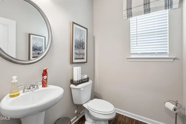a bathroom with a toilet a sink and a mirror
