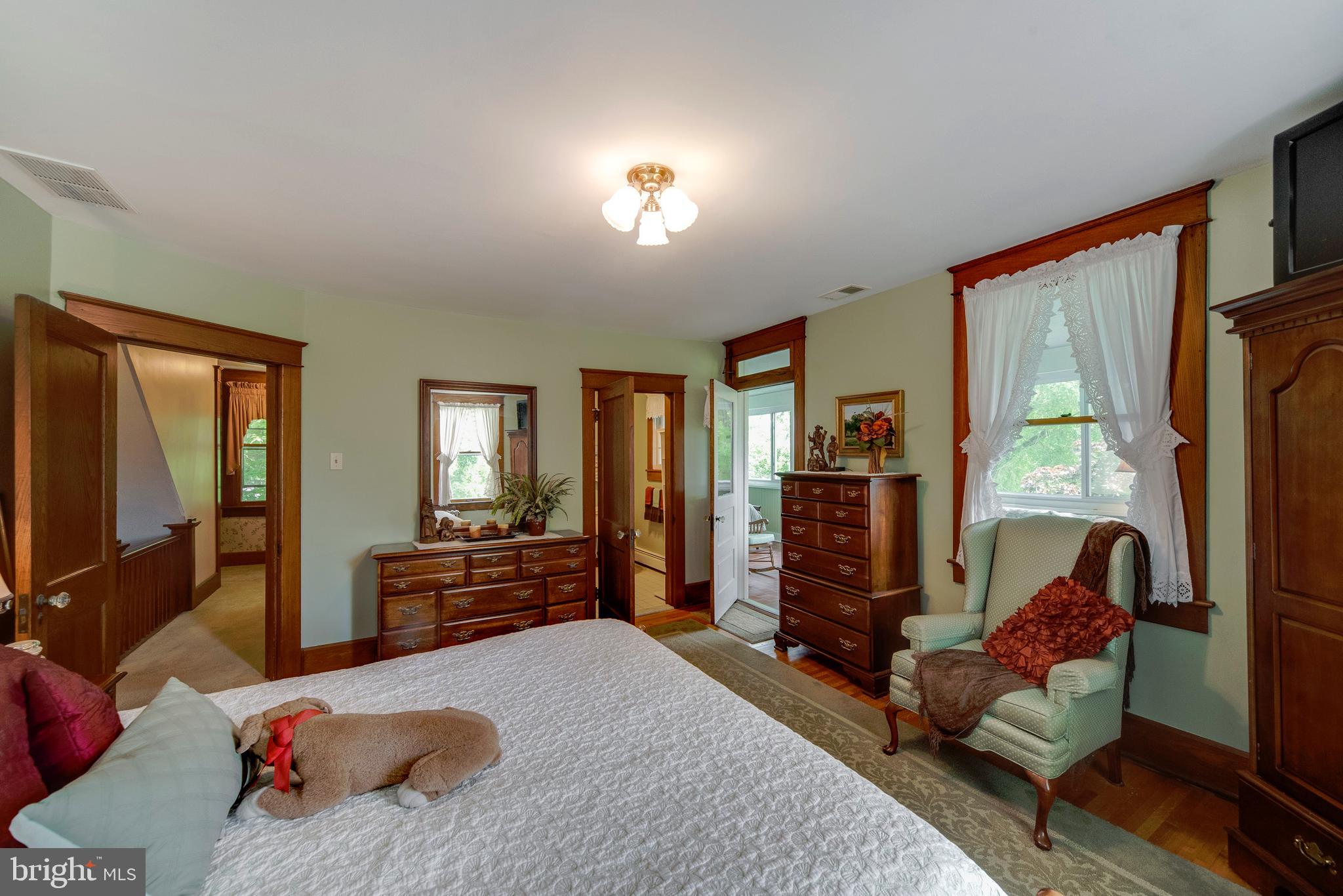 4301 Federal Hill Road Street, MD 21154 - Photo 32 of 85 Master Bedroom with View to Balcony Sleeping Porch