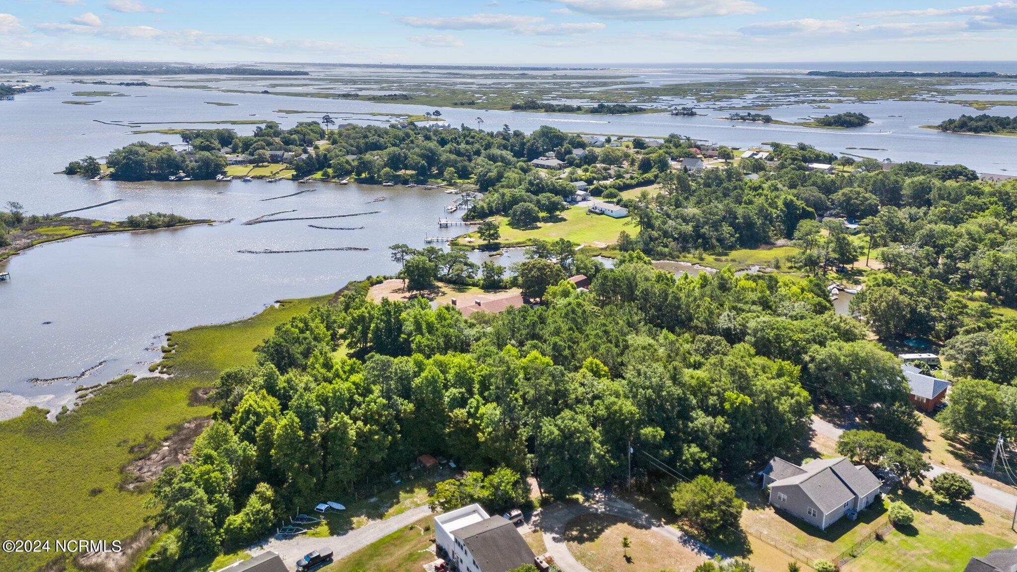 216 Oyster Lane Hubert, NC 28539 - Photo 75 of 80 Aerial View from Dix Creek to ICW