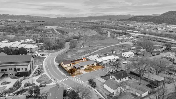 an aerial view of multiple house