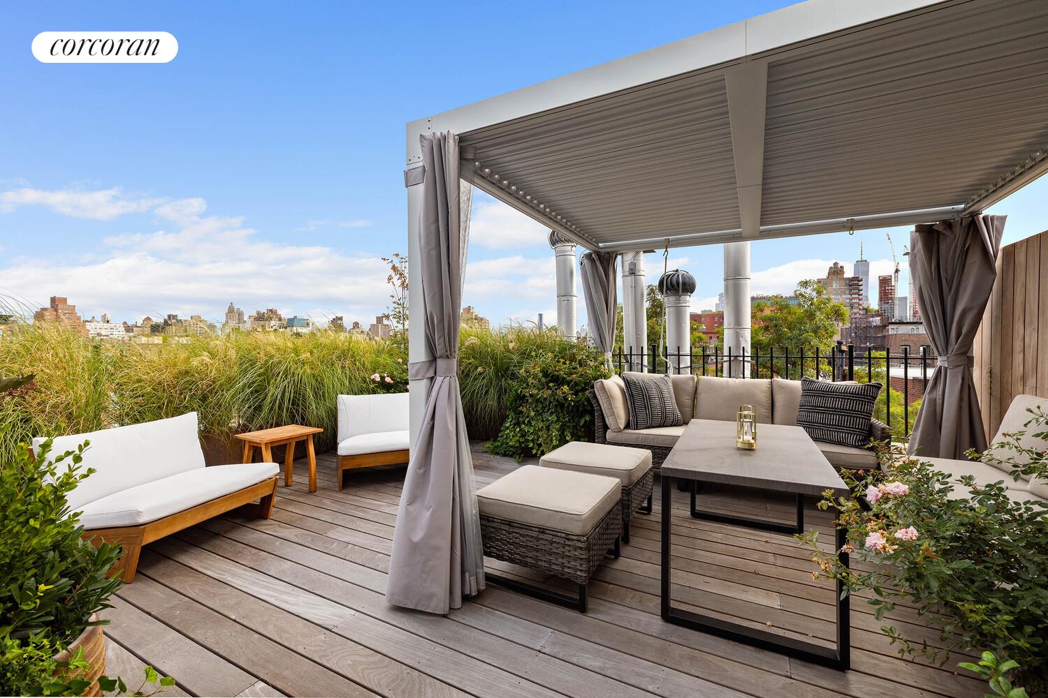35 Bethune Street, Unit PHB Manhattan, NY 10014 - Photo 2 of 13 a outdoor space with patio the couches and a table