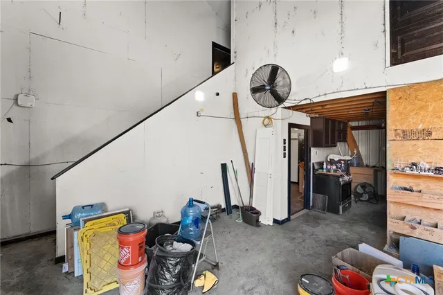 a view of storage and utility room