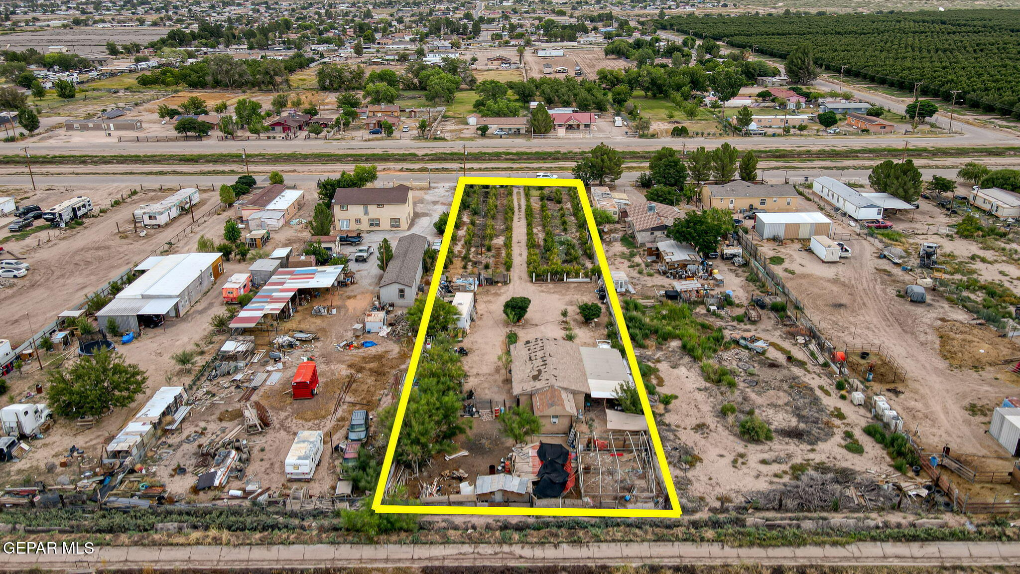 19210 Rancho Road Tornillo, TX 79853 - Photo 14 of 14 an aerial view of residential houses with outdoor space