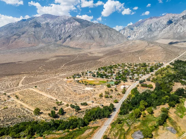 a view of city and mountain