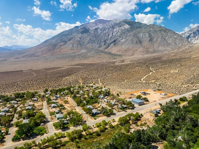 a view of city and mountain