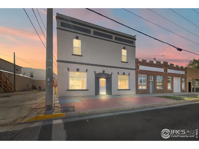 a front view of a building