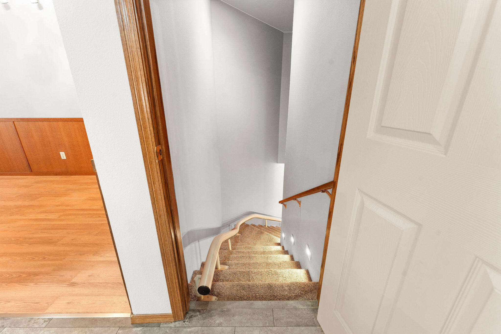 270 Craig Road Walnut Shade, MO 65771 - Photo 45 of 89 Basement Stairs with Chair Lift