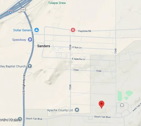 $7,499 | Xx Xx Arizona Park Estates, Unit LOT 265, Sanders, AZ 86512