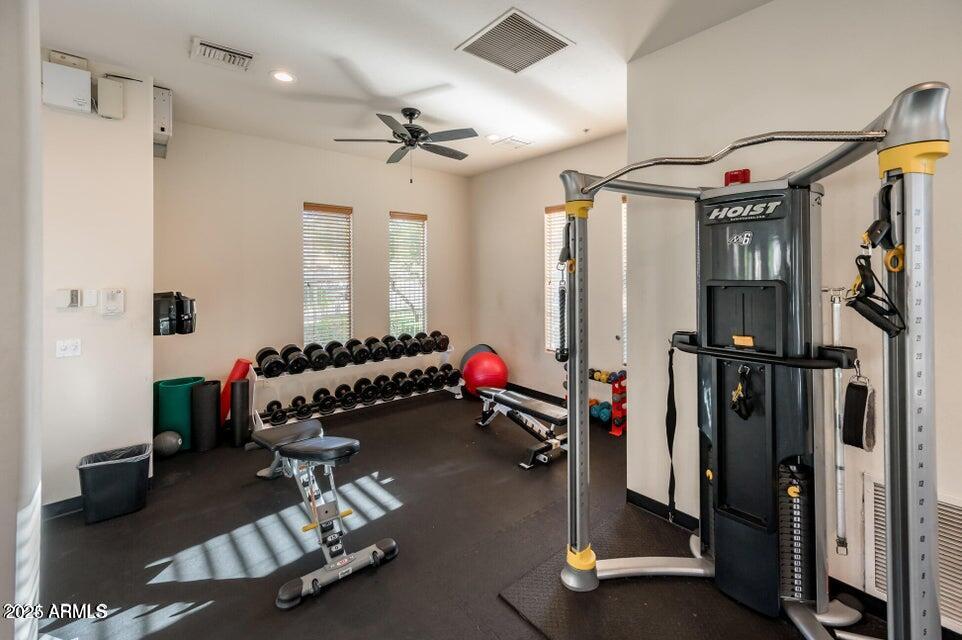 19475 North Grayhawk Drive, Unit 1100 Scottsdale, AZ 85255 - Photo 48 of 54 a room with gym equipment and a window