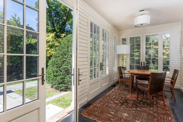 a room with furniture and windows