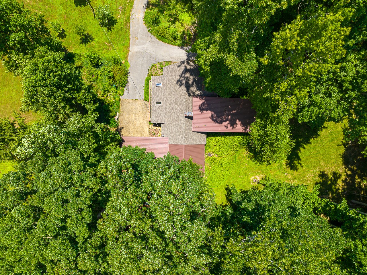 253 Hunter Road Fayetteville, TN 37334 - Photo 55 of 61 an aerial view of a house with swimming pool and garden