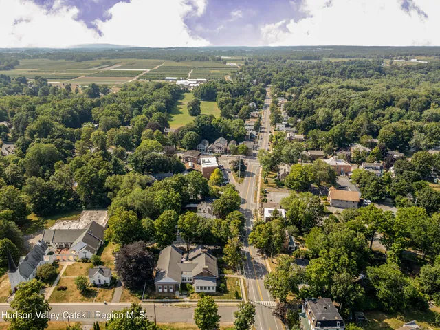 an aerial view of multiple house