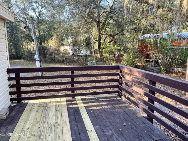 a view of outdoor space and deck