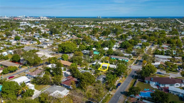 view of city and green space