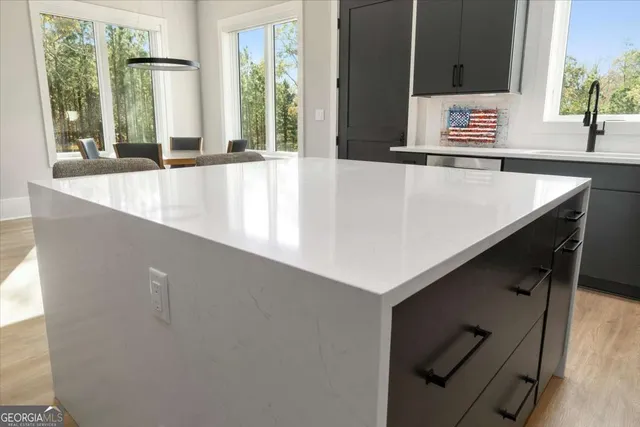 a room with window and stairs