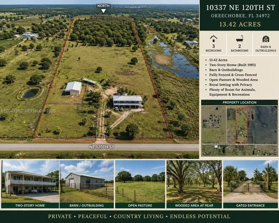 $689,999 | 10337 Northeast 120th Street, Okeechobee, FL 34972