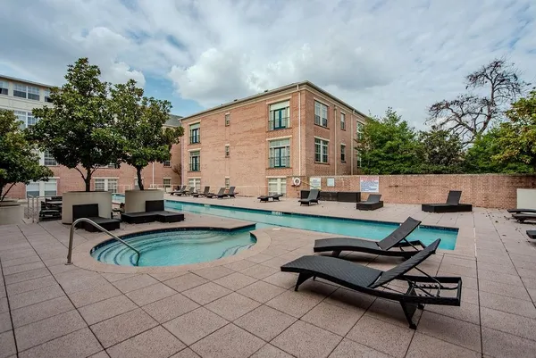 a backyard with sitting area