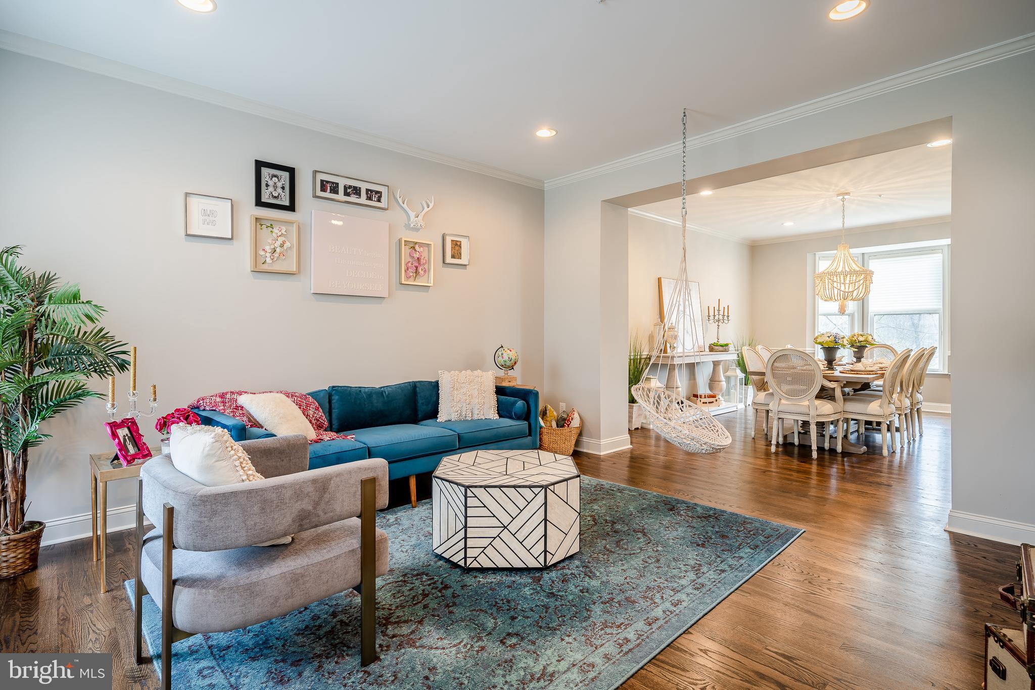 Designer inspired formal living room