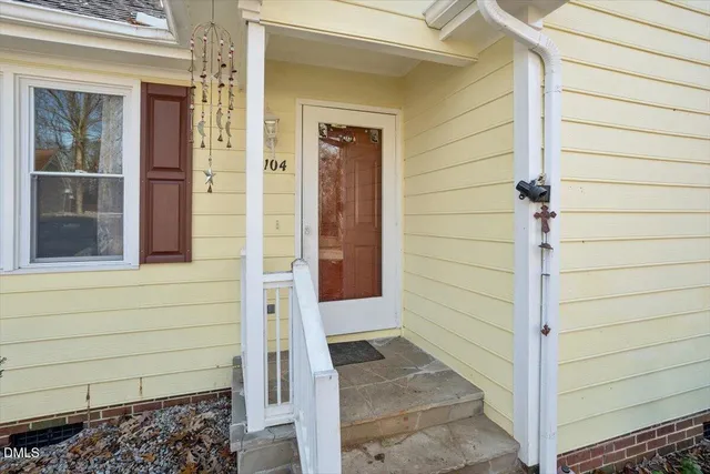 a view of front door of house