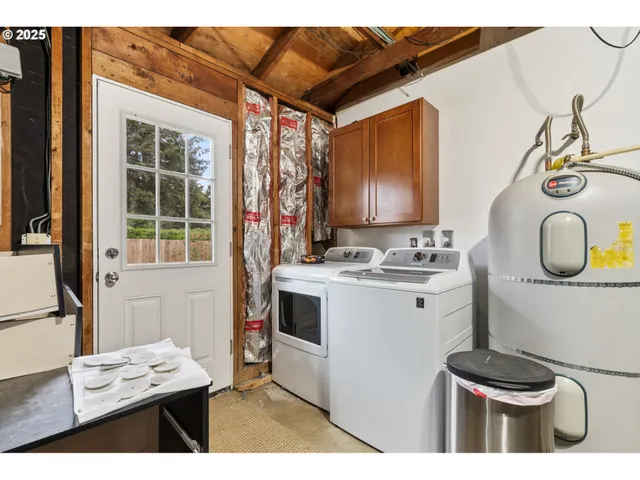 a bathroom with a sink vanity and a mirror
