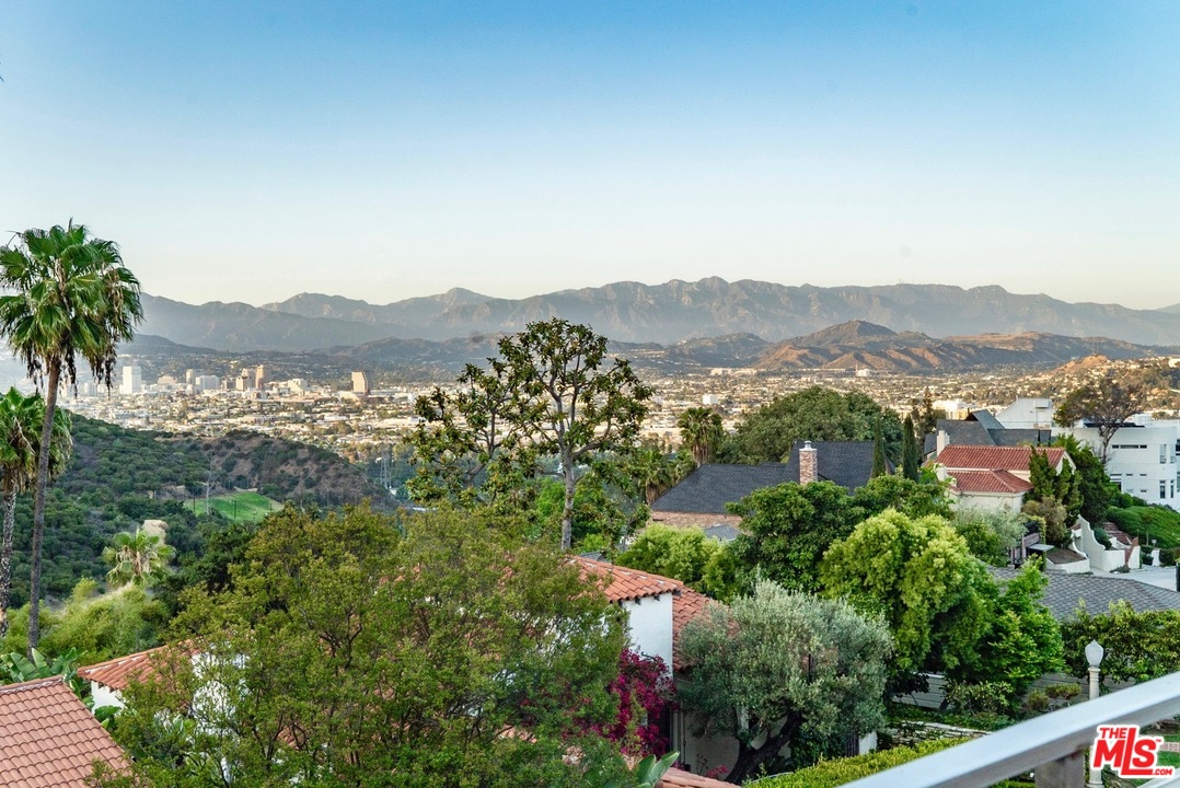 3711 Prestwick Drive Los Angeles, CA 90027 - Photo 35 of 37 an aerial view of residential house with outdoor space and garden view