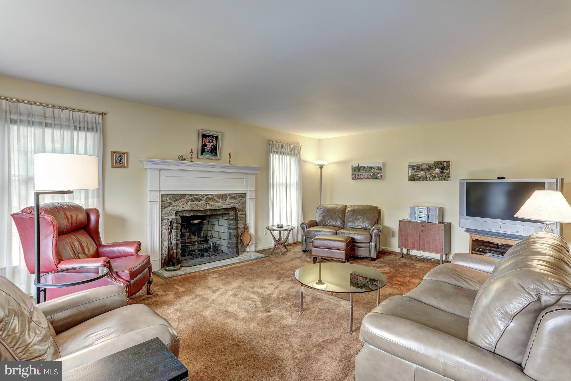 238 Hunters Road Washington, VA 22747 - Photo 6 of 30 Spacious living room wit custom fireplace
