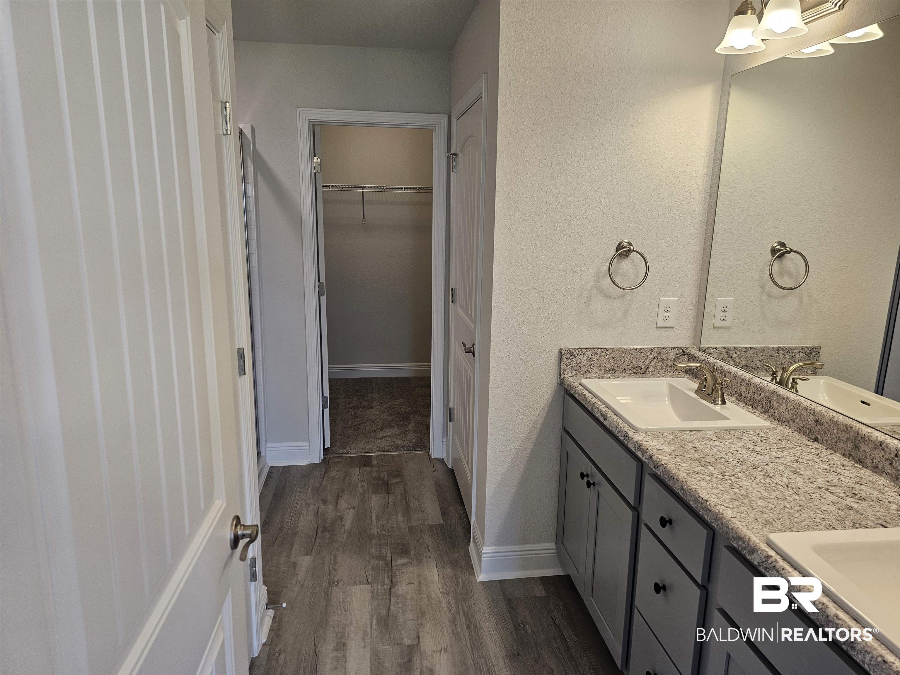 1412 Plymouth Drive Foley, AL 36535 - Photo 4 of 10 Bathroom with hardwood / wood-style floors and double vanity