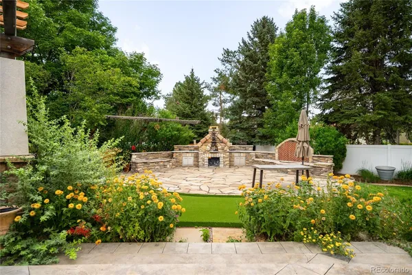 a house view with a garden space