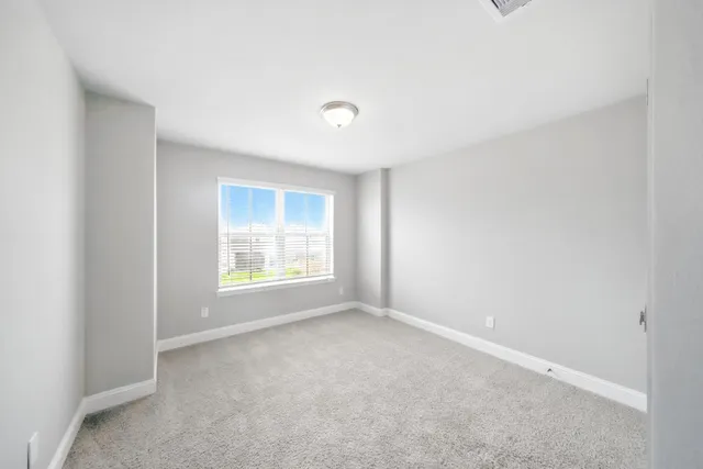 an empty room with a window