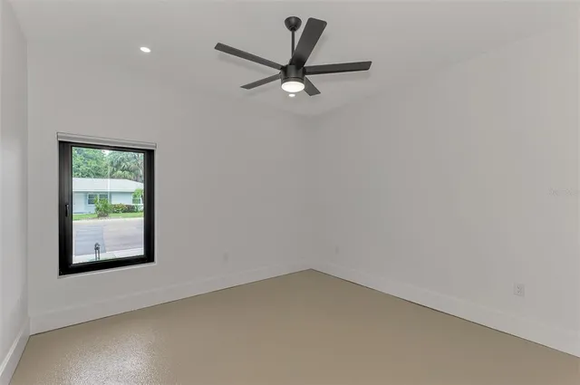 an empty room with a window