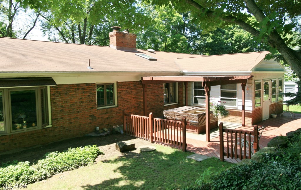 181 Southview Road Canfield, OH 44406 - Photo 3 of 21 second rear shot, showing deck & hot tub area in greater detail...