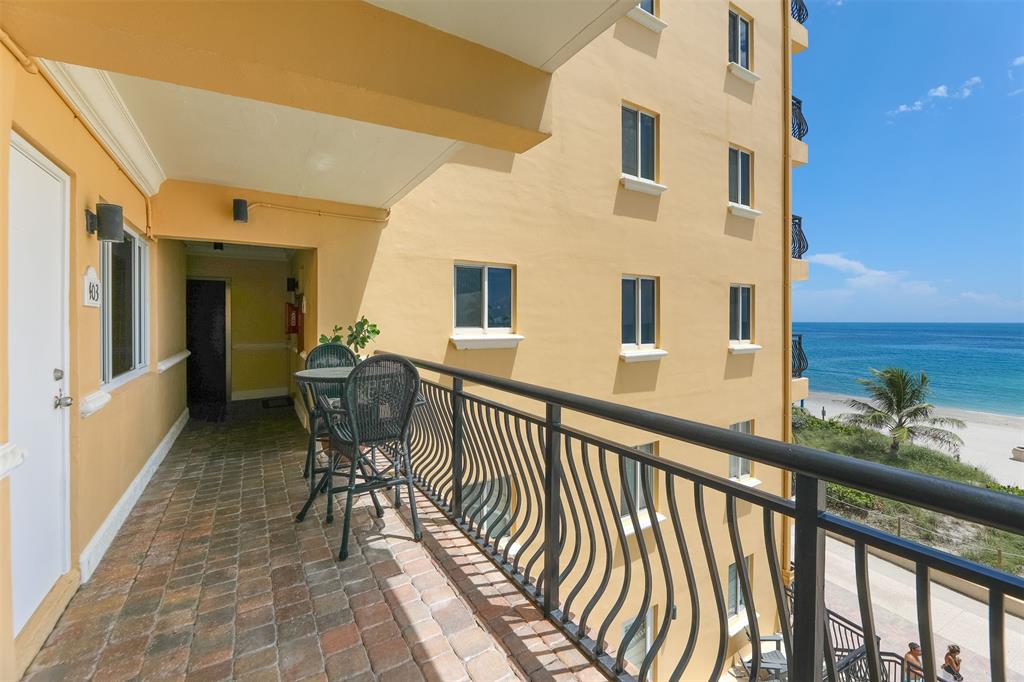 1815 North Surf Road, Unit 403 Hollywood, FL 33019 - Photo 16 of 28 a view of a balcony with chairs