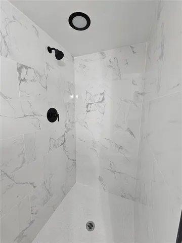 a bathroom with a tub