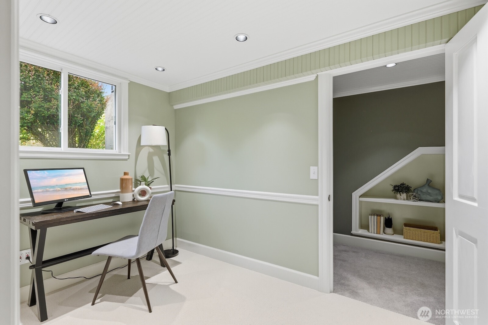 7219 Soundview Drive Edmonds, WA 98026 - Photo 27 of 40 a view of a workspace with furniture and a window