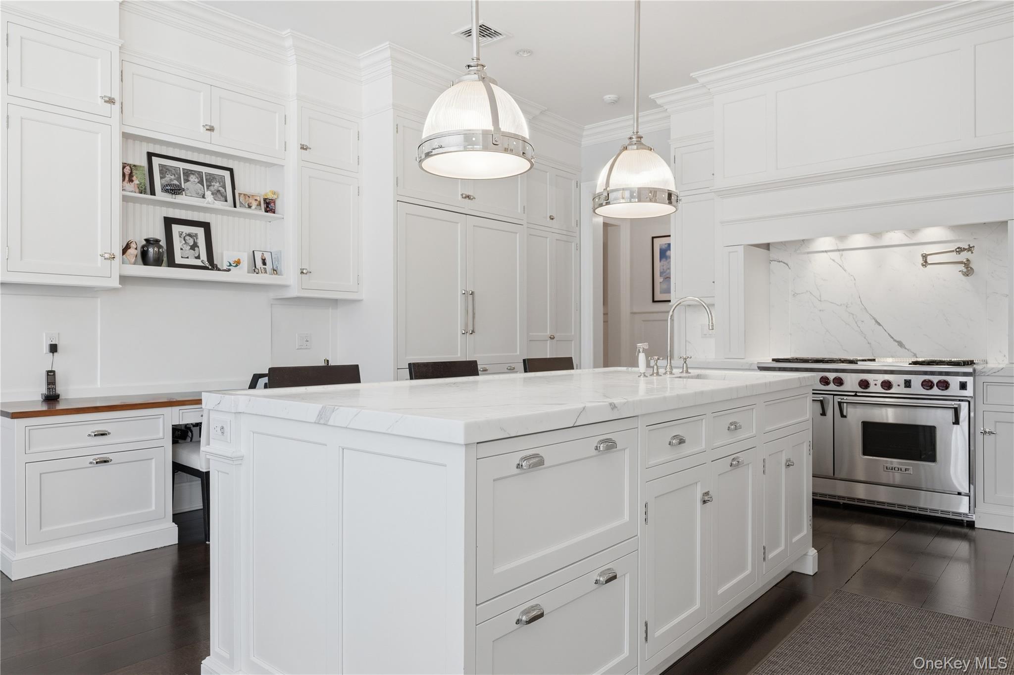 16 Wrights Mill Road Armonk, NY 10504 - Photo 13 of 49 a kitchen with cabinets stove and white cabinets