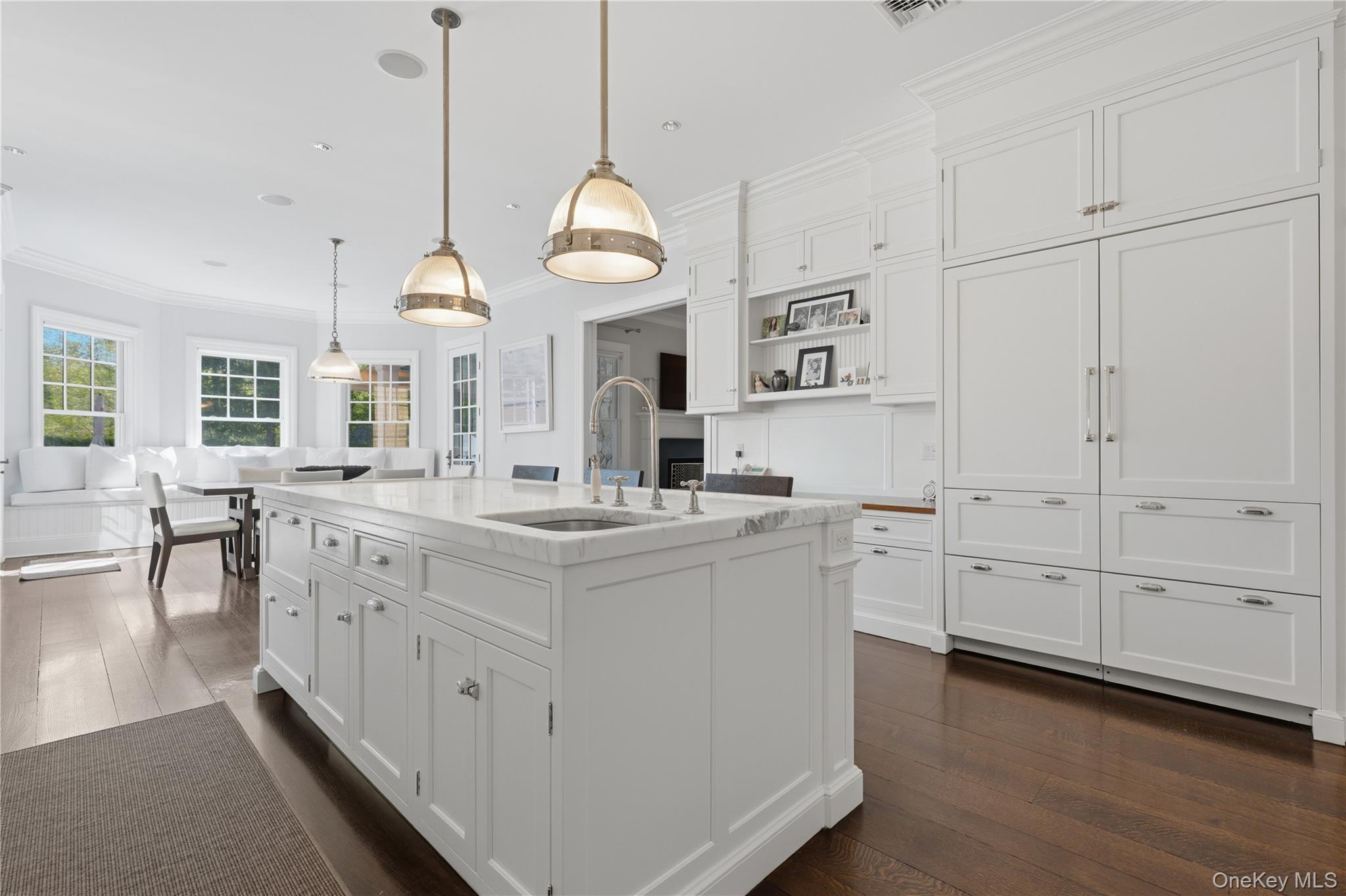 16 Wrights Mill Road Armonk, NY 10504 - Photo 15 of 49 a view of a kitchen counter space a sink stainless steel appliances and cabinets
