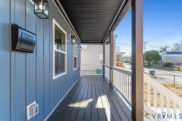 a view of a house with wooden floor