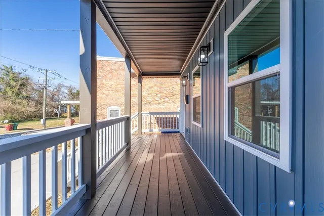 a view of a house with wooden floor