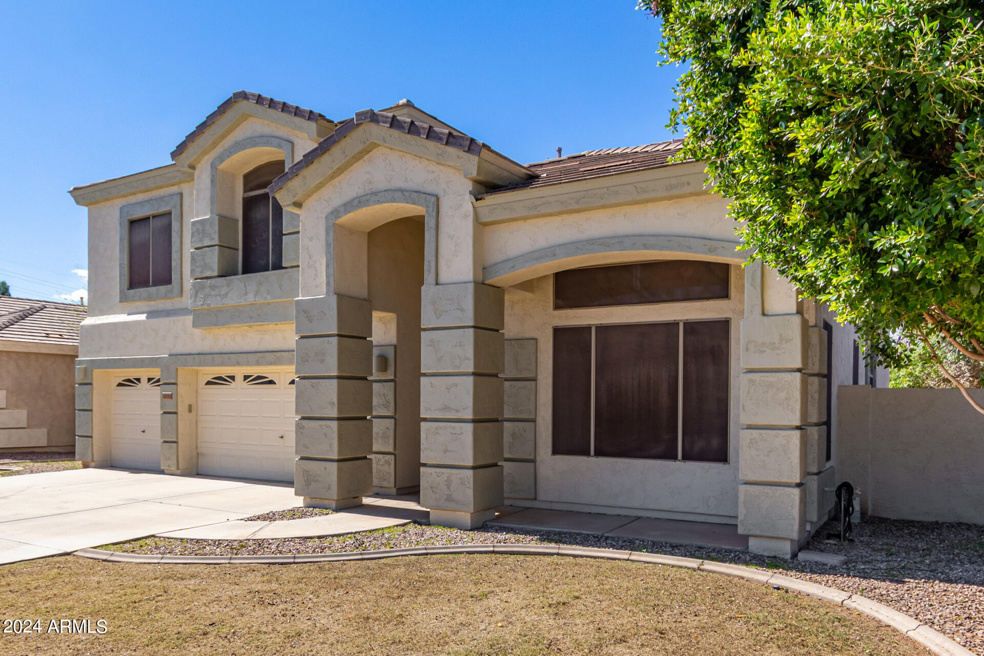 a front view of a house
