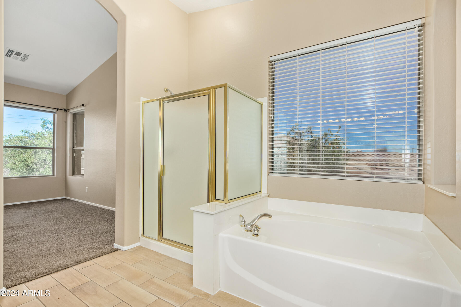 504 North Swallow Lane Gilbert, AZ 85234 - Photo 33 of 54 a bathroom with a bathtub and shower