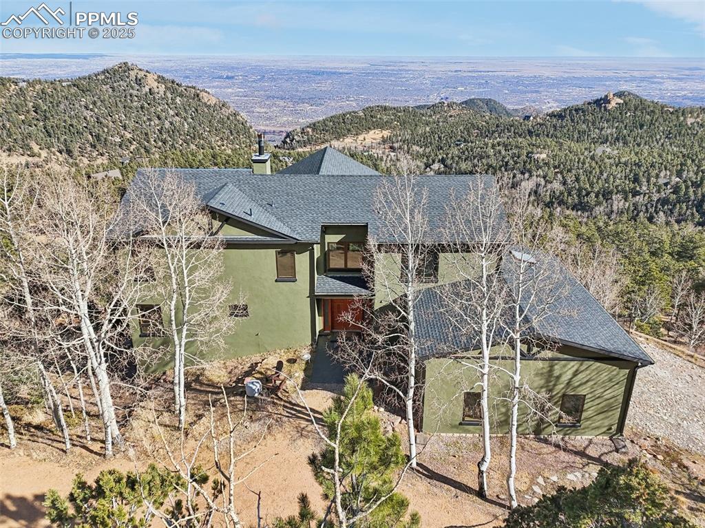 1417 Forest Road Manitou Springs, CO 80829 - Photo 2 of 50 aerial view of a house with a yard