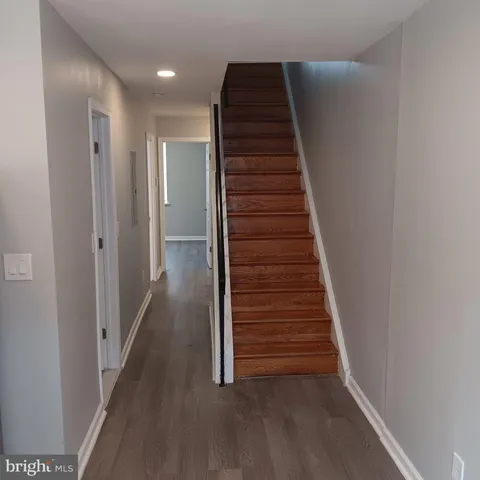a view of hallway with stairs