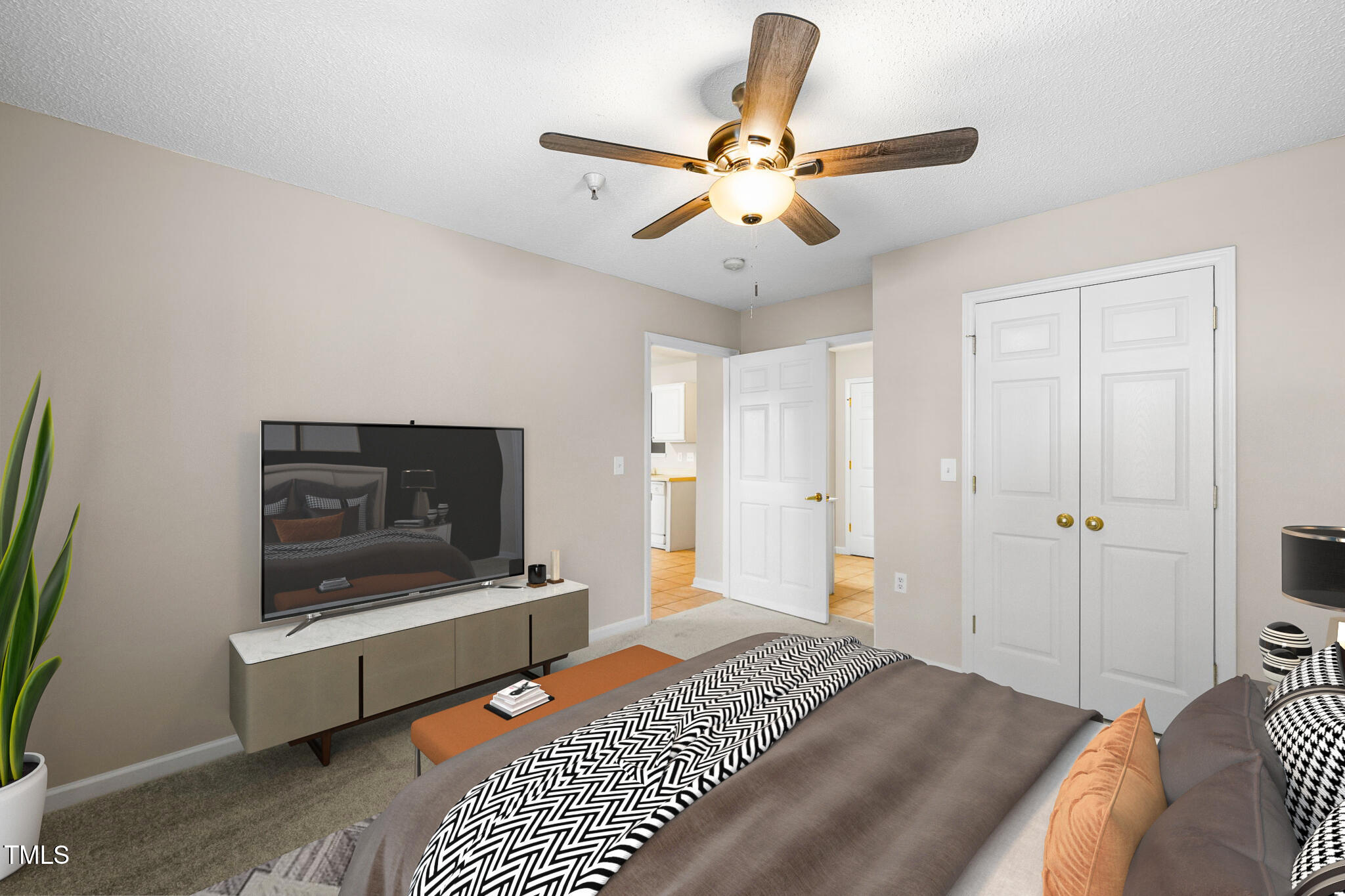 2510 Huntscroft Lane, Unit 102 Raleigh, NC 27617 - Photo 10 of 35 Bedroom 2 staged
