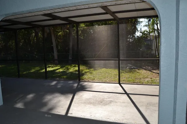 a backyard of a house