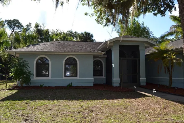a front view of a house