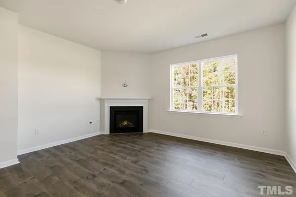 an empty room with a window