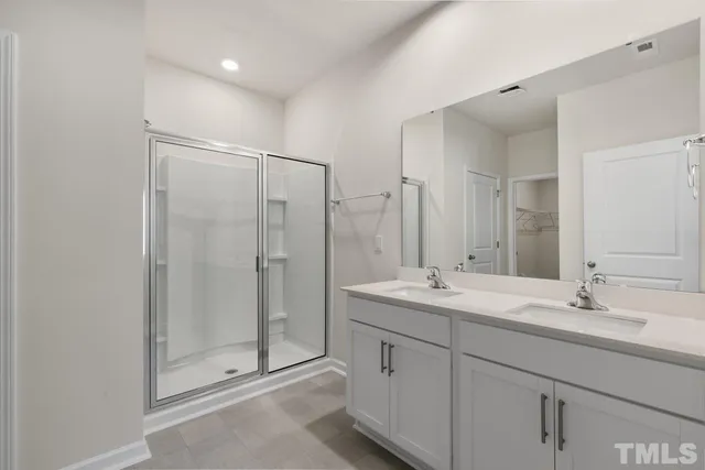 a view of a room with a sign on it