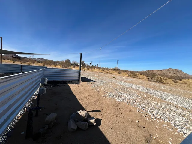 a view of a terrace with mountain view